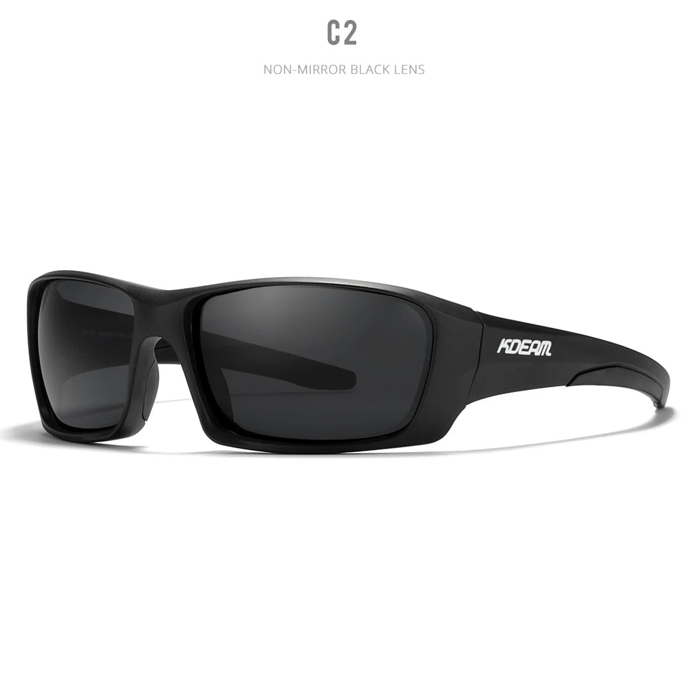 Sonnenbrille Sport TR90 polarisiert Wandern Angeln Reißverschlussetui Herren