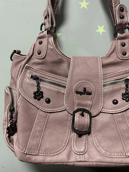 Damen-Schultertasche Mit Mehrfachen Fächern Aus PU Leder Im Vintage-Look Für Alltag