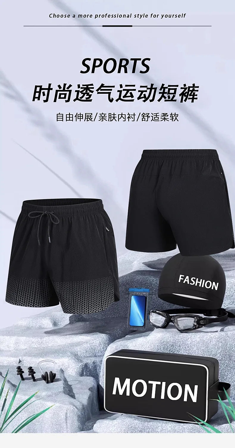 Leichtes Herren-Sommer-Set mit kurzen Ärmeln und Shorts – ideal für Sport und Freizeit
