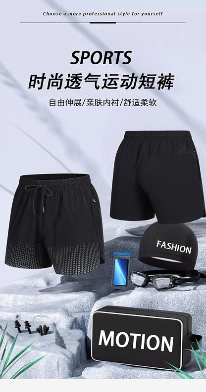 Leichtes Herren-Sommer-Set mit kurzen Ärmeln und Shorts – ideal für Sport und Freizeit