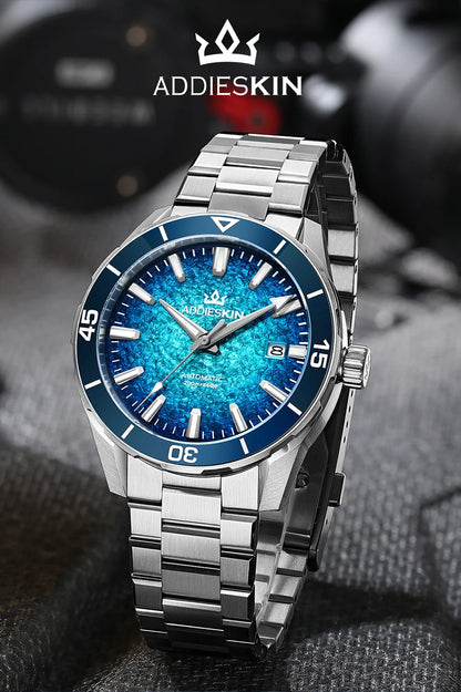 Herren-Taucheruhr mit Miyota-9015-Automatikwerk und Saphirglas