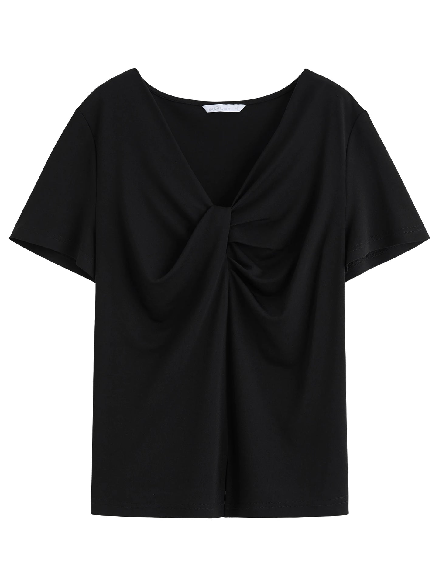 Französisch inspiriertes romantisches Sommer-Damenhemd mit kurzen Ärmeln und einzigartigem Design – vielseitig und lässig.