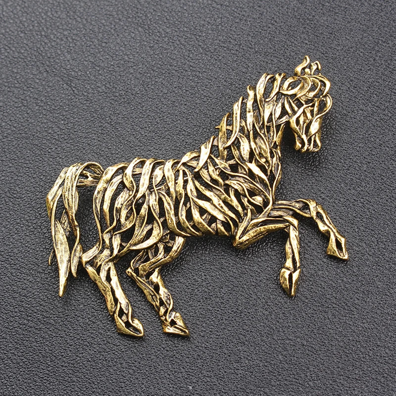 Brosche Pferd Metall Pin Schmuck Accessoire Geschenk Damen Herren