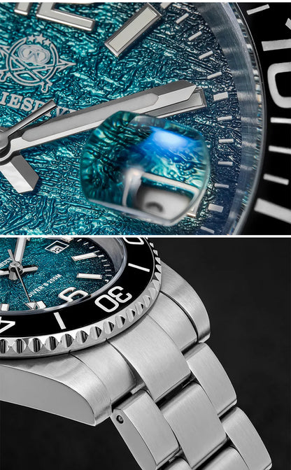 Herren-Taucheruhr 41 mm mit BGW9-Leuchtzeigern und 20 Bar