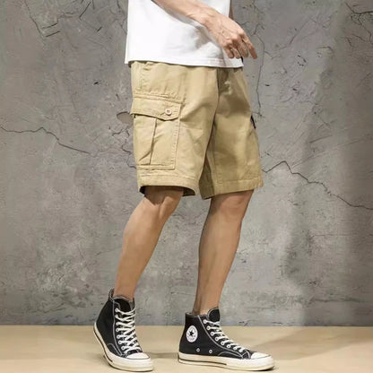 Leichte Herren-Sommershorts aus atmungsaktivem Leinen für Outdoor-Aktivitäten