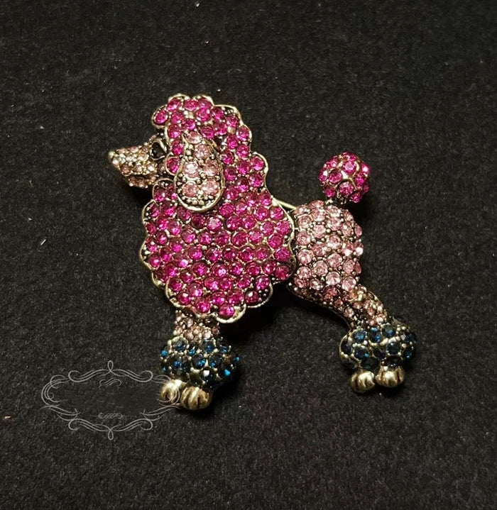 Brosche Katze Schmetterling Kristall Strass Barock Palast Tier Emaille Unisex
