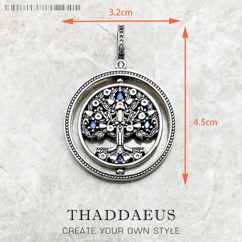 Damen-Charm-Anhänger Amulett magisch Natur Glück aus Sterlingsilber