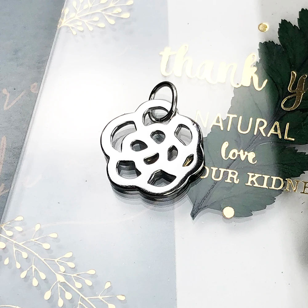 Damen-Charm-Anhänger Rosen Ornament Glamour romantisch aus Sterlingsilber
