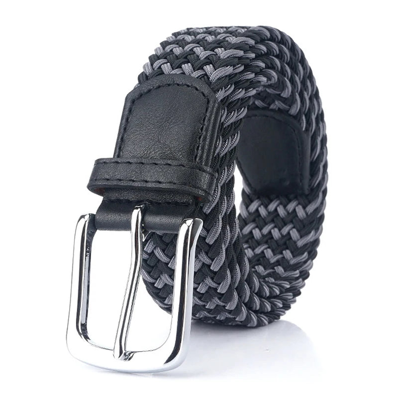 Unisex Gürtel Gewebe Elastikband Silberne Metallschnalle Jeans Geeignet Alltag Freizeit