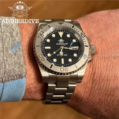 ADDIESDIVE 41mm reloj hombre Watch For Men 20Bar Diving 316L Stainless Steel Montre Homme BGW9 Super Luminous Quartz Watches