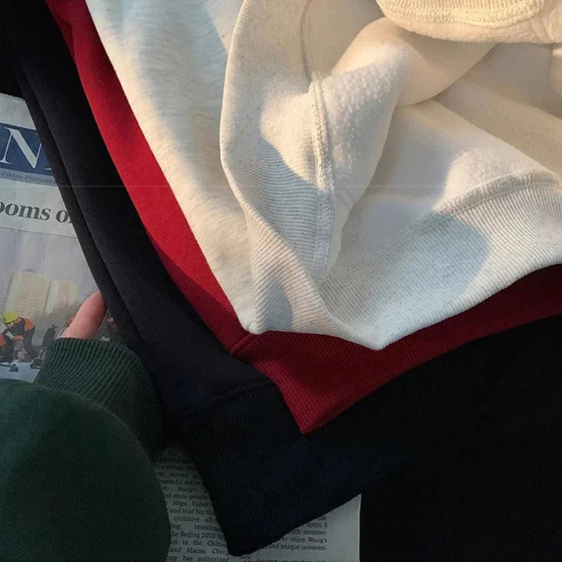 Herren Langarm Kapuzenpullover im Vintage-Goth-Stil mit Druck und Taschen