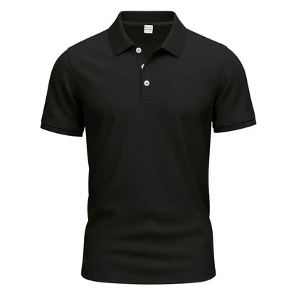 Langärmeliges Herren-Poloshirt mit Waffelstruktur und Knopfleiste – ideal für Freizeit und Urlaub