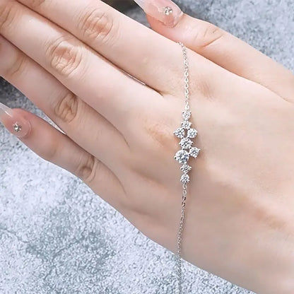 Damen-Armband Cluster mit Moissanit