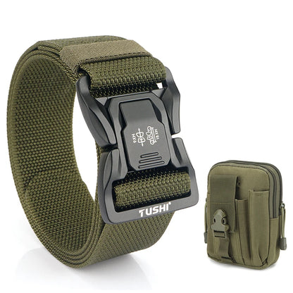 VATLTY New 4.3cm Tactical Outdoor Belt Tight Nylon Aluminum Buckle Quick Release Men's Military Belt Casual Wide Waistband Male