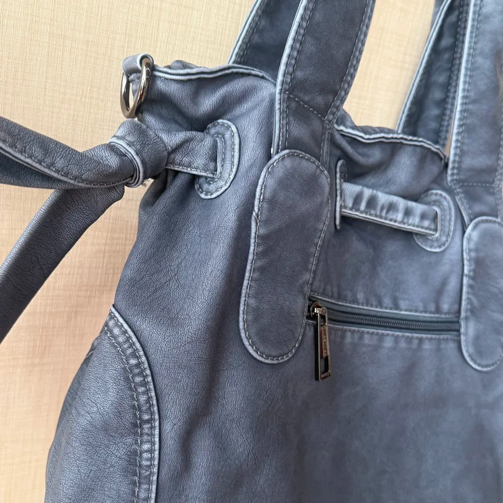 Damen-Handtasche Top-Handle Schultertasche Vintage Stil Aus Weichem PU-Leder Ideal Für Alltag