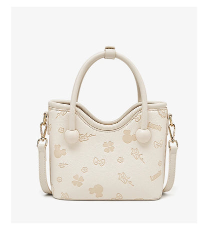 Damen Handtasche Aus PU-Leder Im Bucket-Stil Mit Crossbody Design