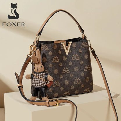 Damen Handtasche im Retro-Stil mit kleinem Bucket Bag