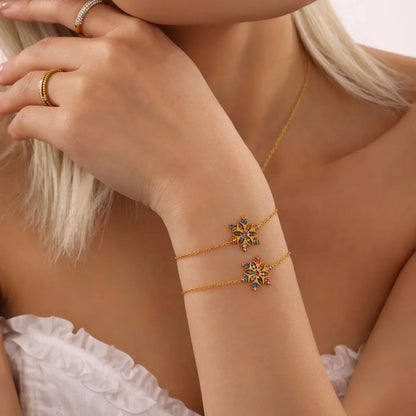 Damen-Armband Schneeflocke mit Zirkonia