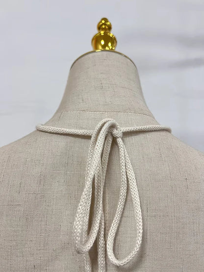 Elegantes Damen-Midikleid mit Rundhalsausschnitt und langen Ärmeln im Patchwork-Design mit Diamantenmuster