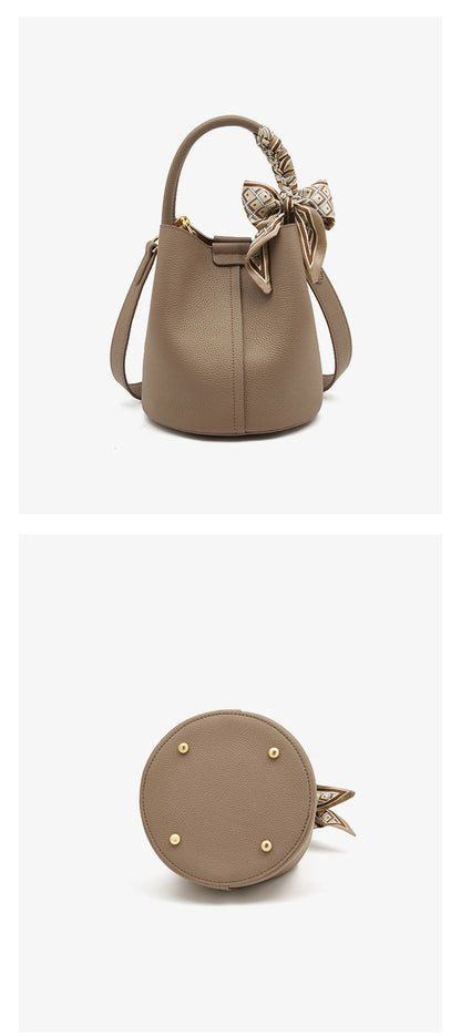 Damen Schultertasche Crossbody aus echtem Leder und Mikrofaser