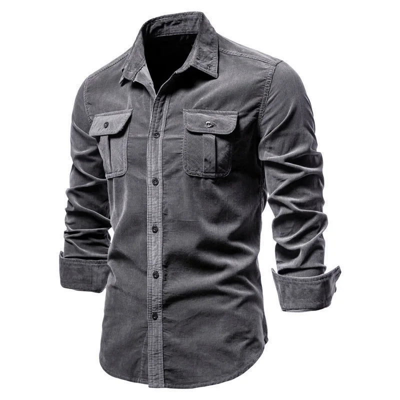 Herren Business Casual Hemd aus 100 Prozent Baumwolle im einfarbigen Slim Fit