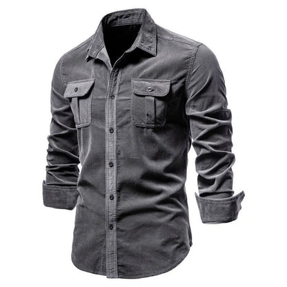 Herren Business Casual Hemd aus 100 Prozent Baumwolle im einfarbigen Slim Fit