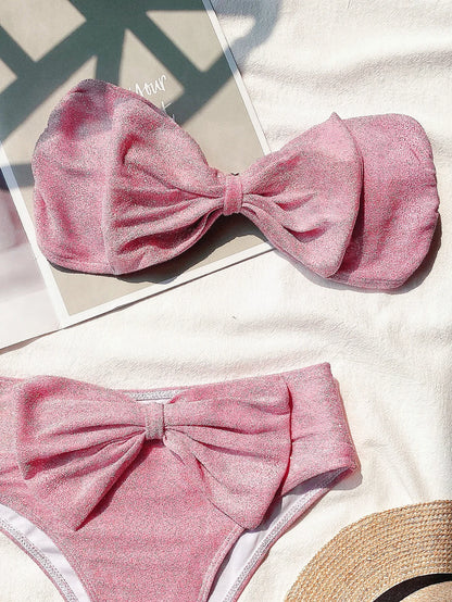 Sexy Bügel-Bikini-Set mit Push-up-Effekt – Brasilianischer Stil für Damen und Mädchen, ideal als Strandbekleidung
