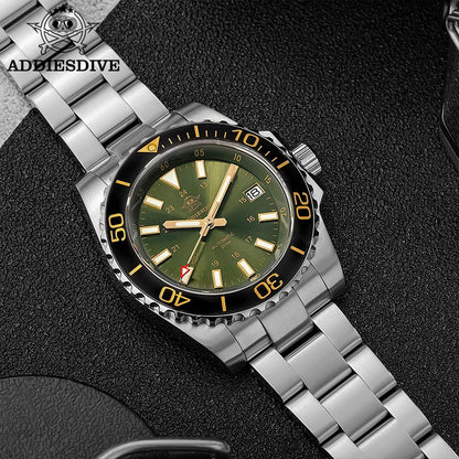 Herren Business-Automatikuhr 8215 Saphirglas 200m Tauchen C3 Nachtleuchtzeiger Retro