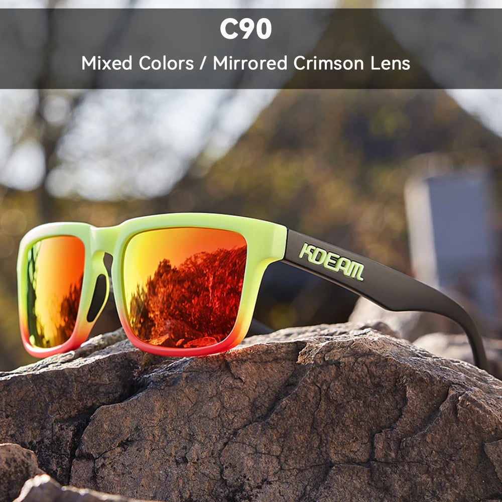Sonnenbrille polarisiert TR90 Reißverschlussetui Unisex frische Farben