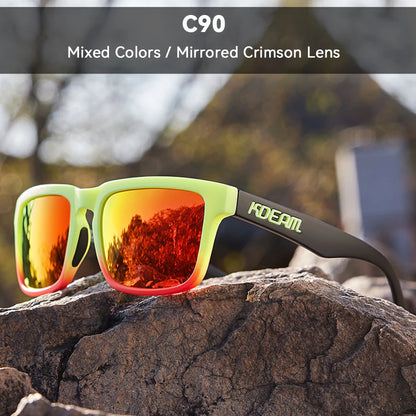 Sonnenbrille polarisiert TR90 Reißverschlussetui Unisex frische Farben
