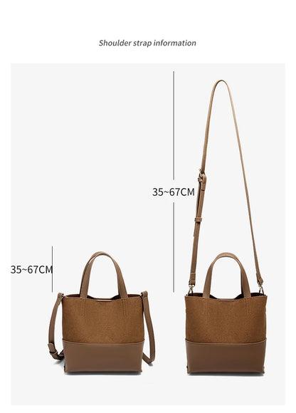 Damen Handtasche aus PU-Leder im Retro-Stil mit großer Kapazität