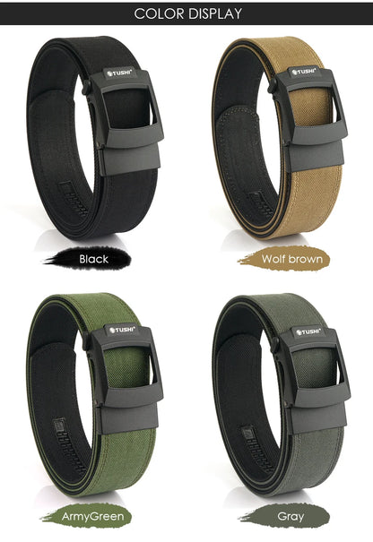 Herren-Taktischer Nylon-Gürtel Verstellbar mit Automatik-Schnalle 4,3 cm Breite Alltagsseinsatz
