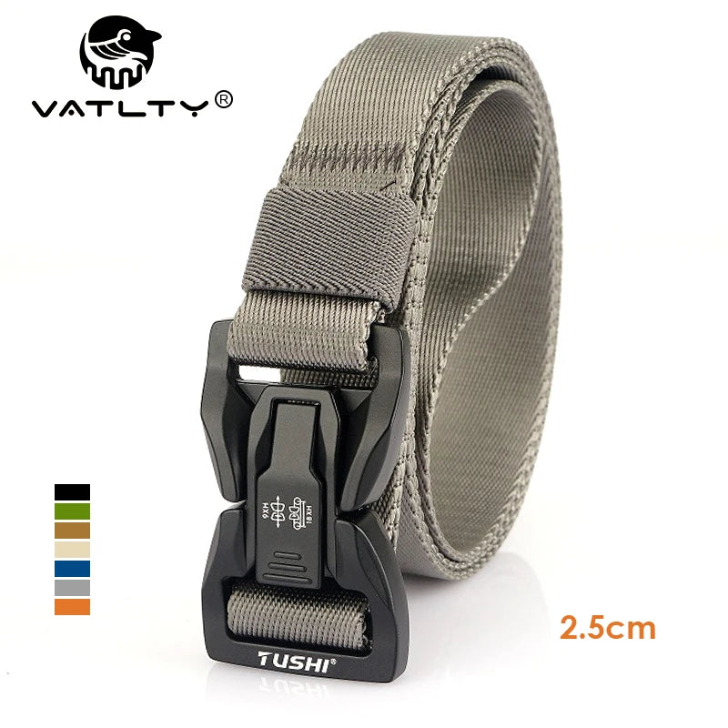 VATLY Techwear Nylon-Gürtel 2,5 cm Schnellverschluss Unisex Taktisch