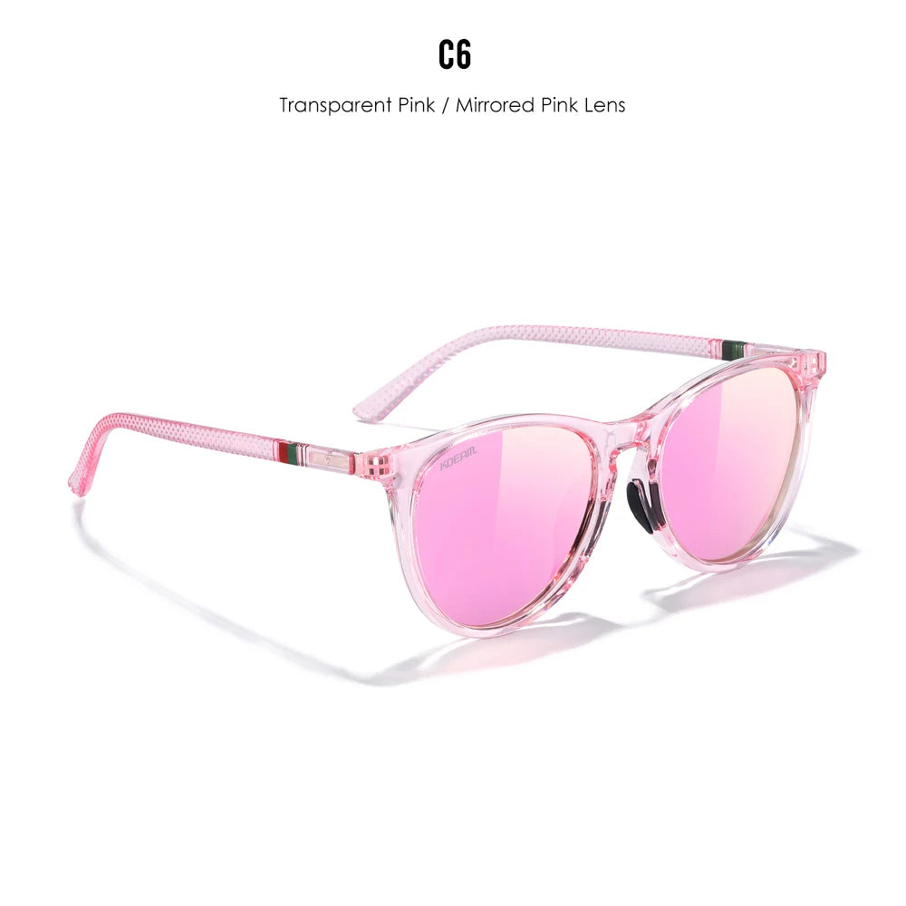 Damen-Sonnenbrille oval Vintage polarisiert Metallscharnier elegant