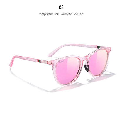 Damen-Sonnenbrille oval Vintage polarisiert Metallscharnier elegant