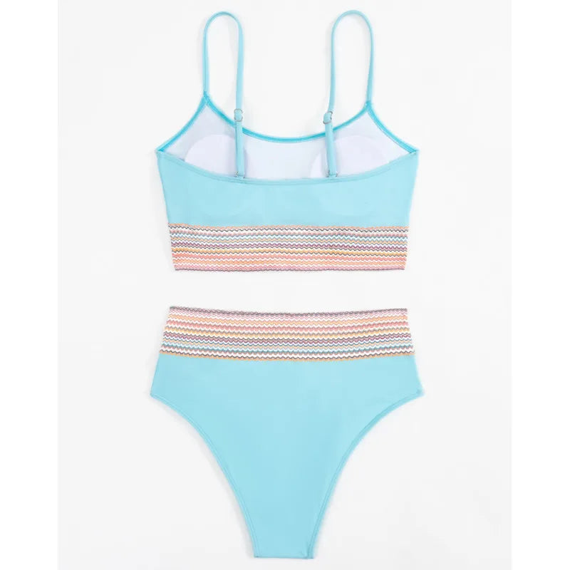 Silberner Push-Up-Bikini mit Strasssteinen – Sexy Badeanzug für Damen am Strand oder Pool