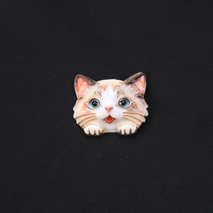 Brosche Tier Emaille Strass Katze Hummer Vogel Fuchs Anstecknadel Damen