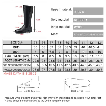AIYUQI Women Long Boots Genuine Leather 2025 New Fashion Winter Warm Women's High Boots Large Size Non-Slip Women's Snow Boots