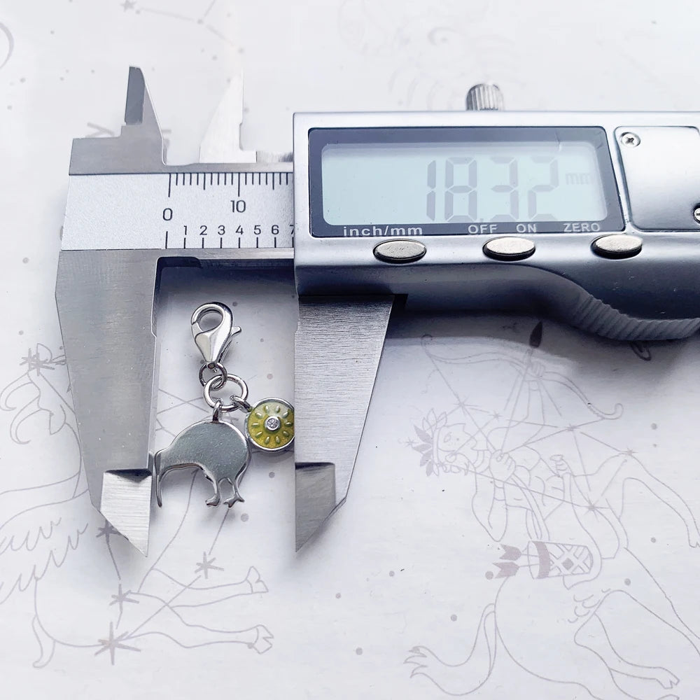 Damen-Charm-Anhänger Kiwi und Vogel süß II aus Sterlingsilber