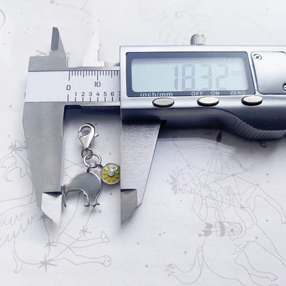 Damen-Charm-Anhänger Kiwi und Vogel süß II aus Sterlingsilber