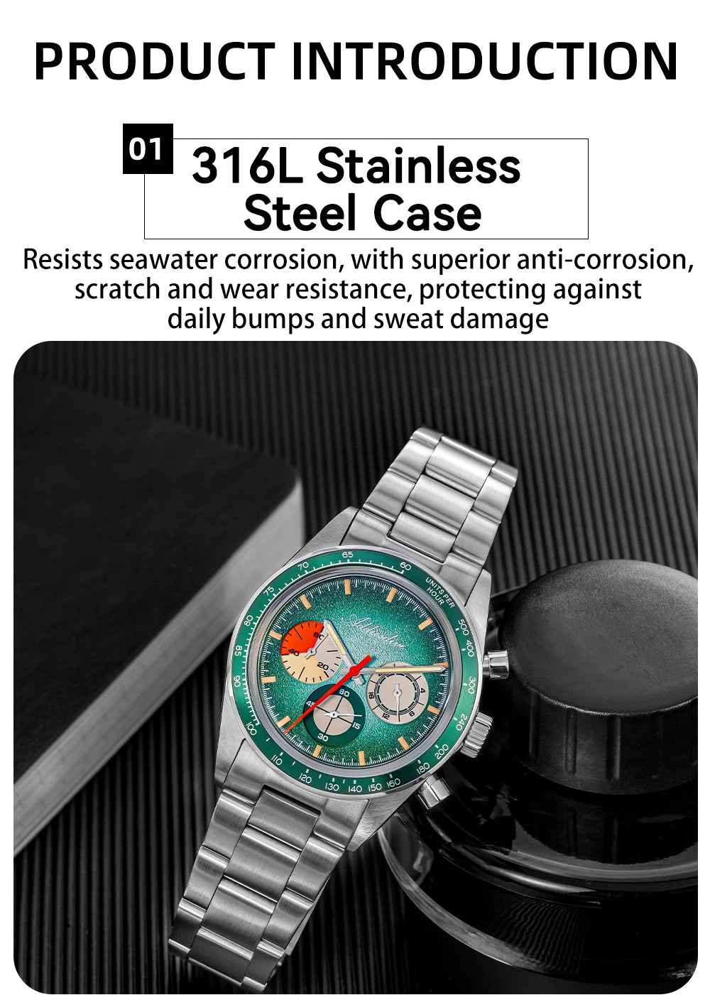 Herren-Chronograph mit OS20-Werk und Retrodesign