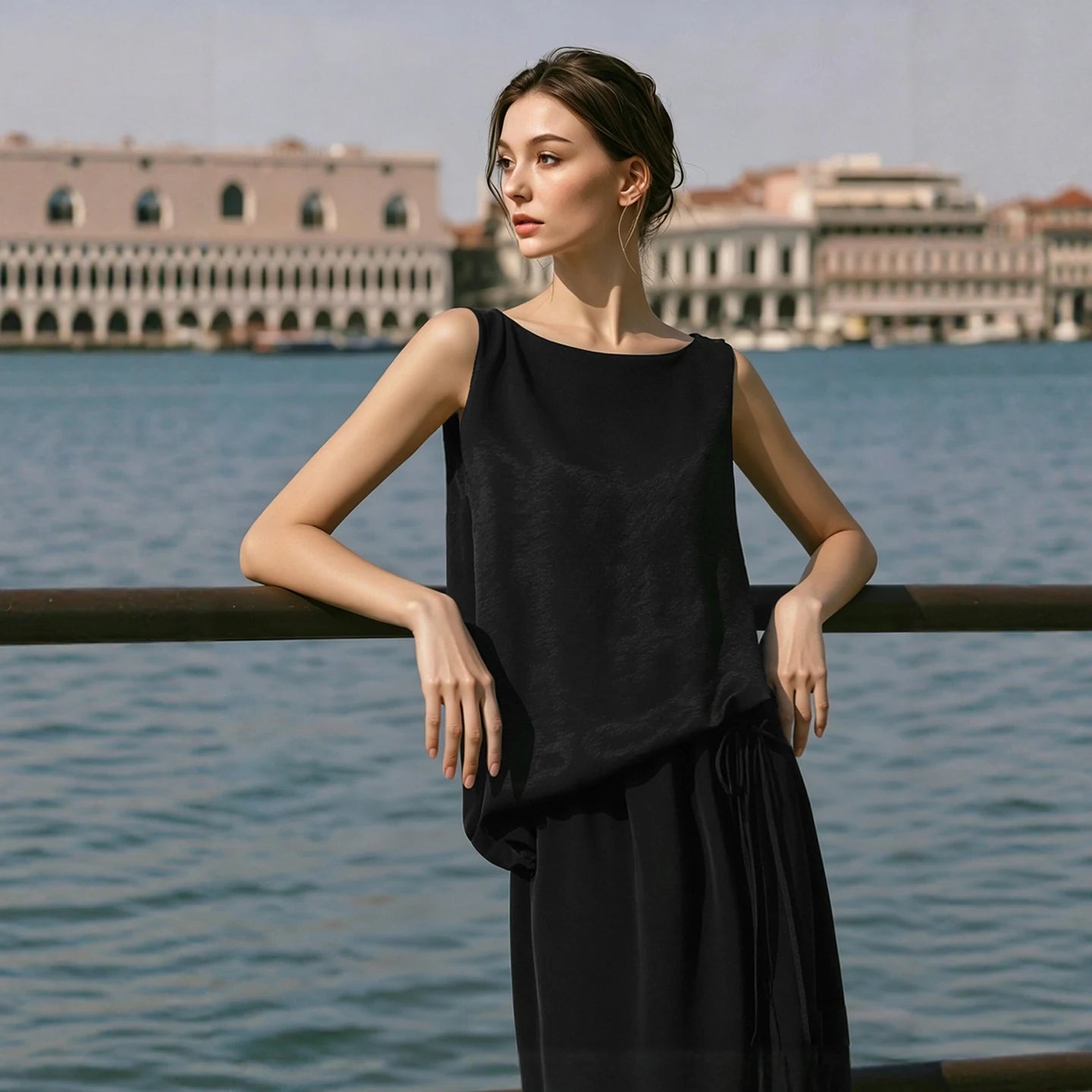 Elegantes Sommer Kleid Aus Leichtem Acetat Stoff Für Damen Mit Lockerem Schnitt