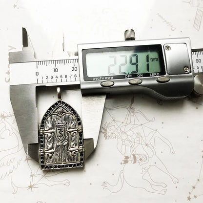 Damen-Charm-Anhänger Schwert Krone Ritter Schutz aus Sterlingsilber