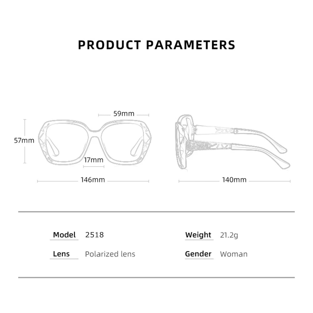 Damen-Sonnenbrille Schmetterling groß polarisiert UV400 Farbverlauf