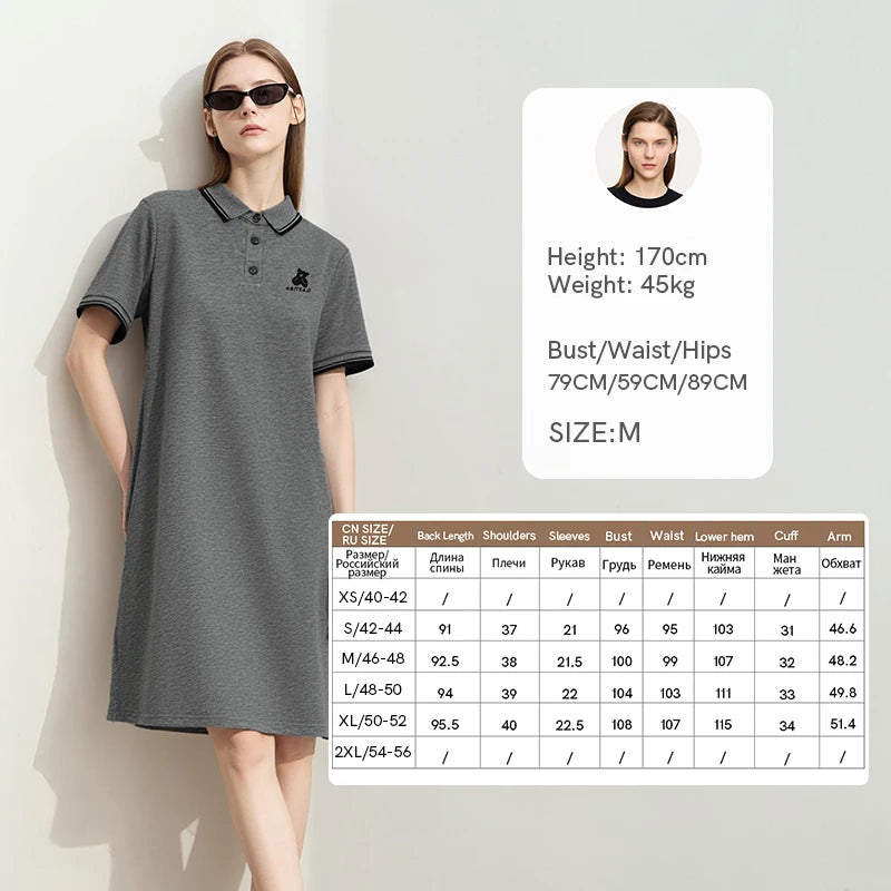 Stylisches Polokleid Für Damen Mit Farbblock Look Und Komfort