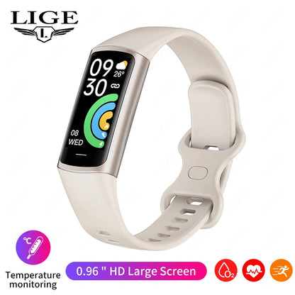 LIGE Smartwatch Sport Fitness Tracker Smart Uhr Für Männer Frauen Herzfrequenz Blut Sauerstoff Schlaf Monitor Wasserdichte Smart Armband
