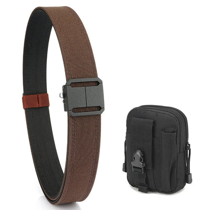 Herren-Taktischer Gürtel mit automatischem Schnallenverschluss aus Nylon Outdoor und Alltag