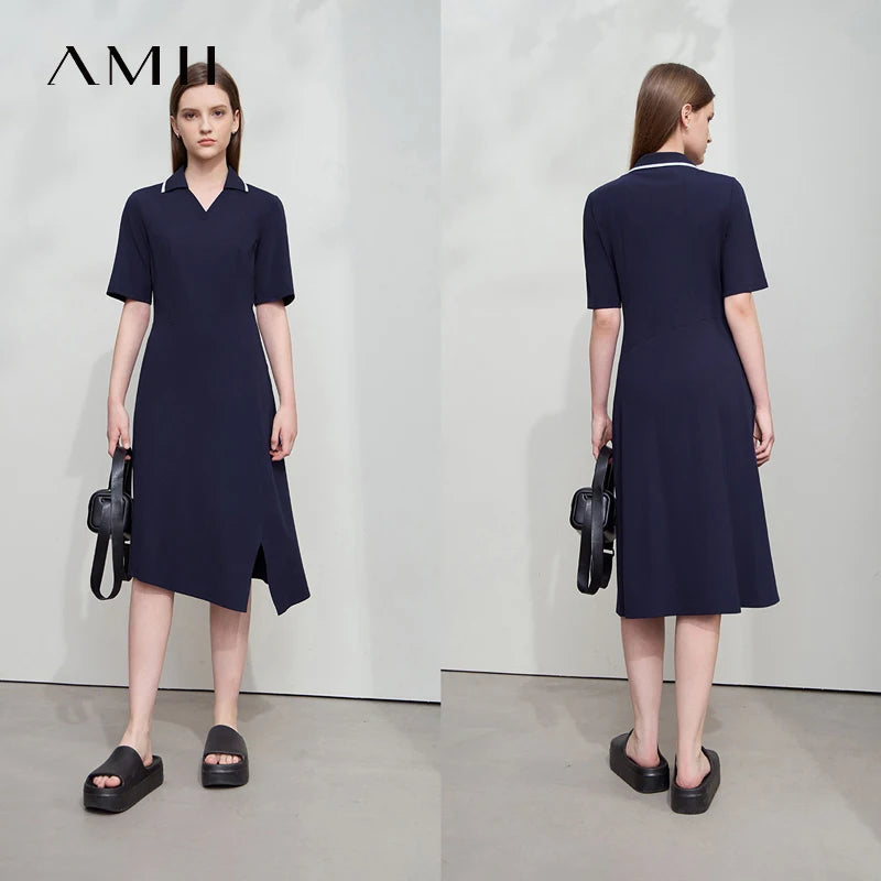 Stylisches Tailliertes Damen Strickkleid V Ausschnitt Büro