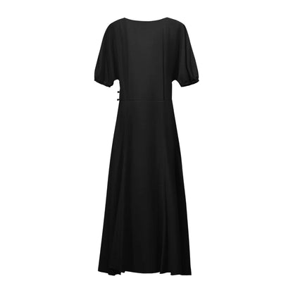 Elegantes Damen Sommerkleid Mit Knopfleiste Tailliertes A Linie Design