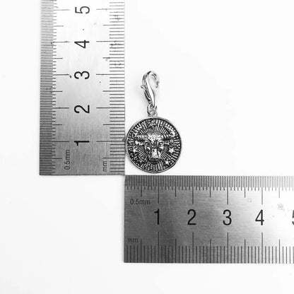 Damen-Charm-Anhänger Sternzeichen Horoskop Vintage II aus Sterlingsilber